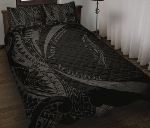 new-zealand-silver-fern-quilt-bed-set-maori-tattoo-circle-style