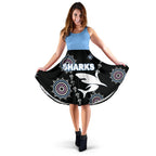 Cronulla Women's Dress Sharks Simple Indigenous - Black - Vibe Hoodie