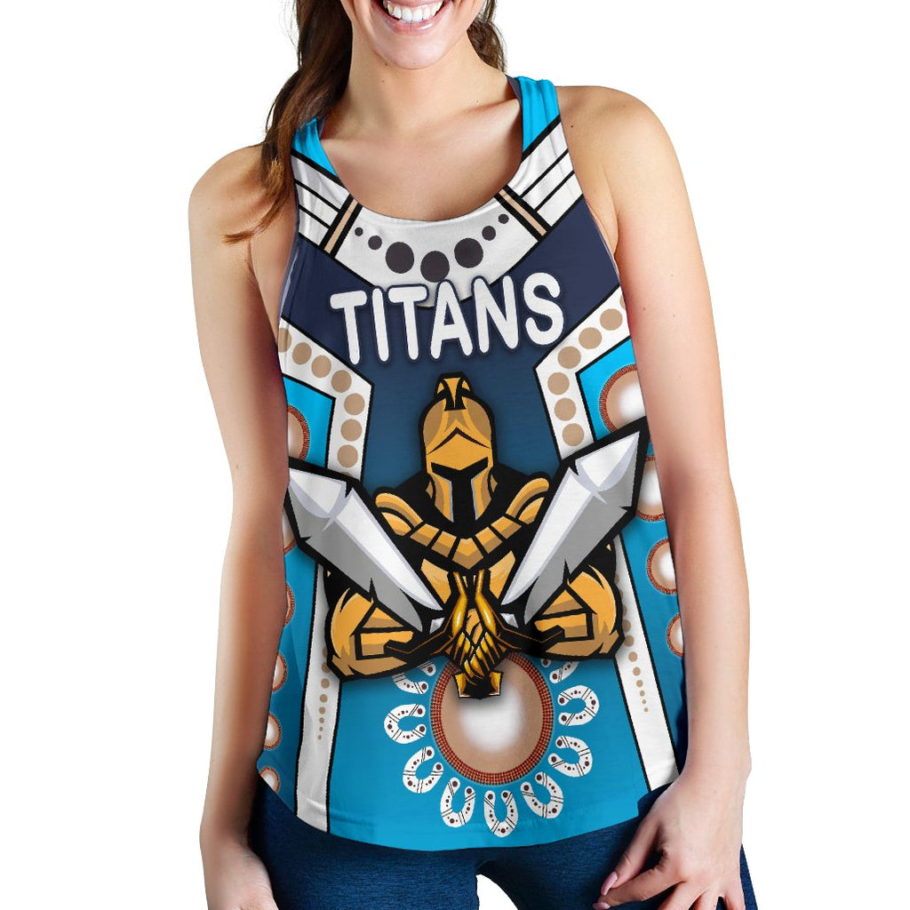 Gold Coast Women Racerback Tank Titans Gladiator Simple Indigenous - Vibe Hoodie