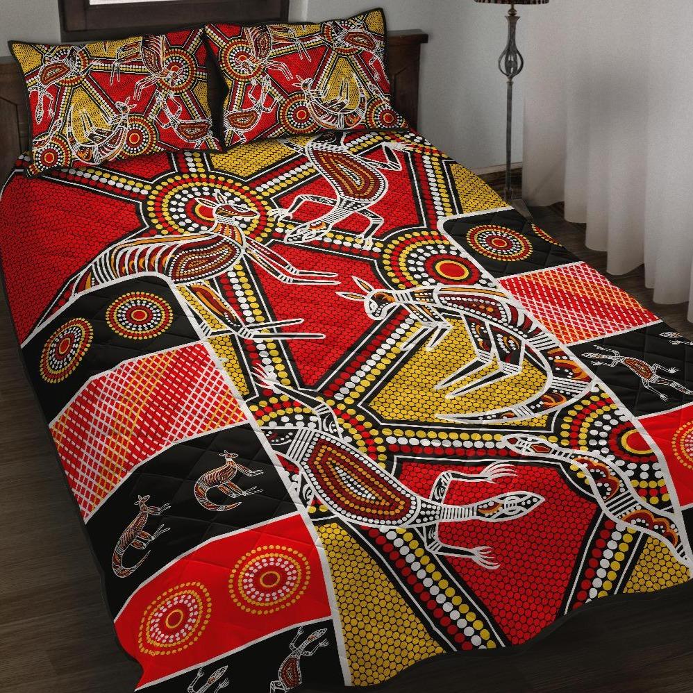 aboriginal-quilt-bed-set-kangaroo-dot-painting-patterns