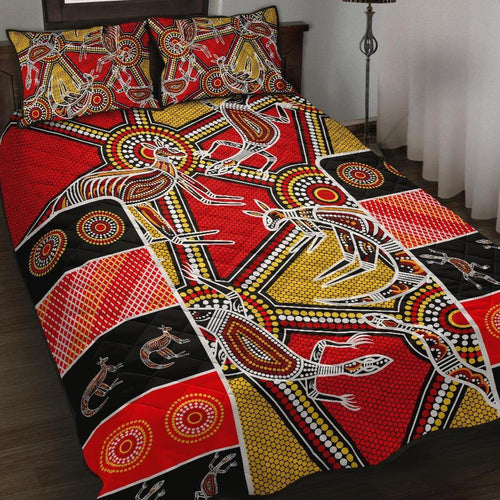 aboriginal-quilt-bed-set-kangaroo-dot-painting-patterns