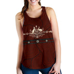Racerback Tank - Australian Coat Of Arms Top Tank Aboriginal Patterns - Women - Vibe Hoodie