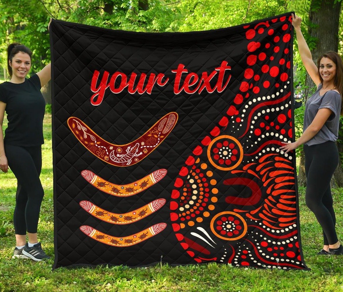 aboriginal-personalised-premium-quilt-aboriginal-boomerangs-with-dot-painting-pattern