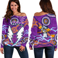 Storm Women Off Shoulder Sweater Melbourne Indigenous Thunder - Vibe Hoodie