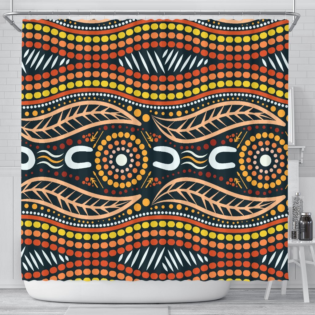 aboriginal-shower-curtain-indigenous-dot-painting