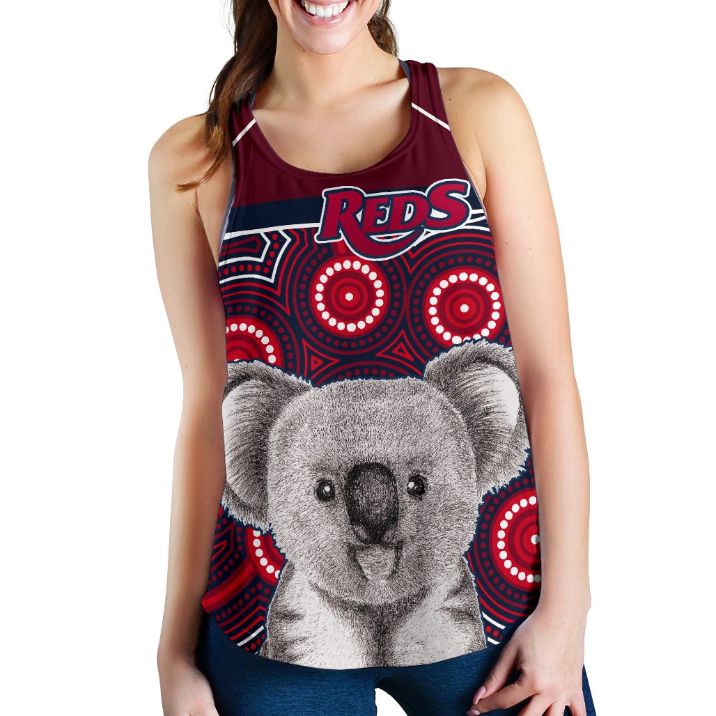 Reds Rugby Australian Women Racerback Tank Simple Indigenous Queensland - Vibe Hoodie
