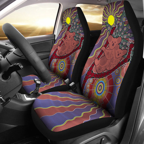 indigenous-art-koala-seat-covers-aboriginal-dot-painting
