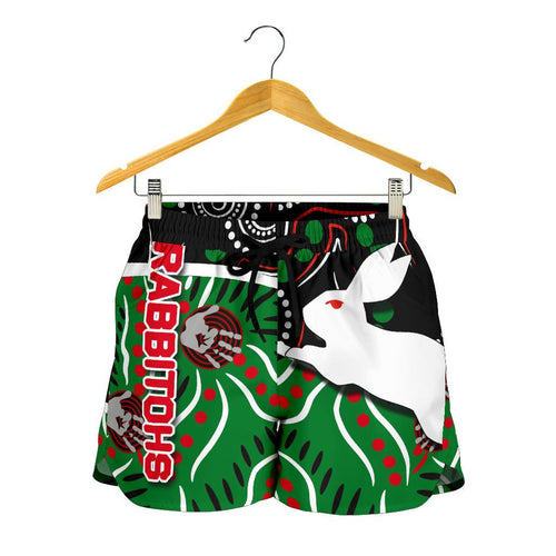 Rabbitohs All Over Print Women's Shorts Aboriginal - Vibe Hoodie