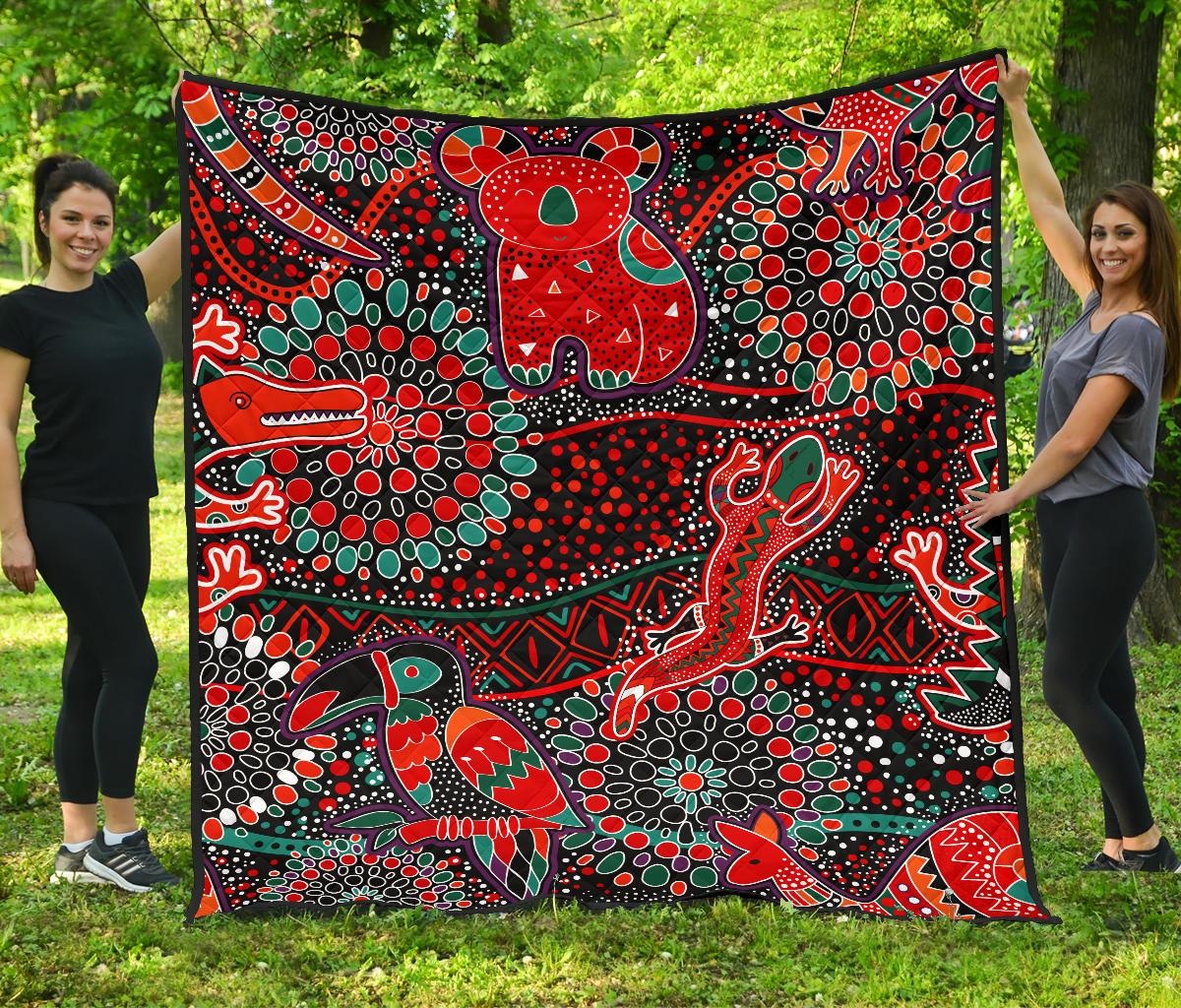 quilts-aboriginal-animal-dot-acrylic-paint