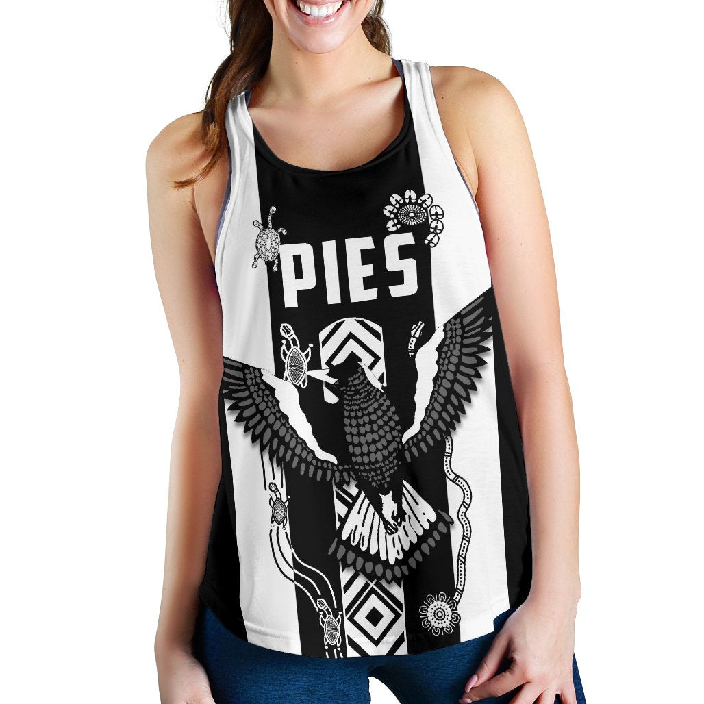 Pies Indigenous Women's Racerback Tank Collingwood - Vibe Hoodie