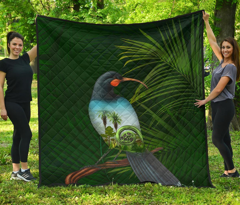 huia-bird-new-zealand-premium-quilt