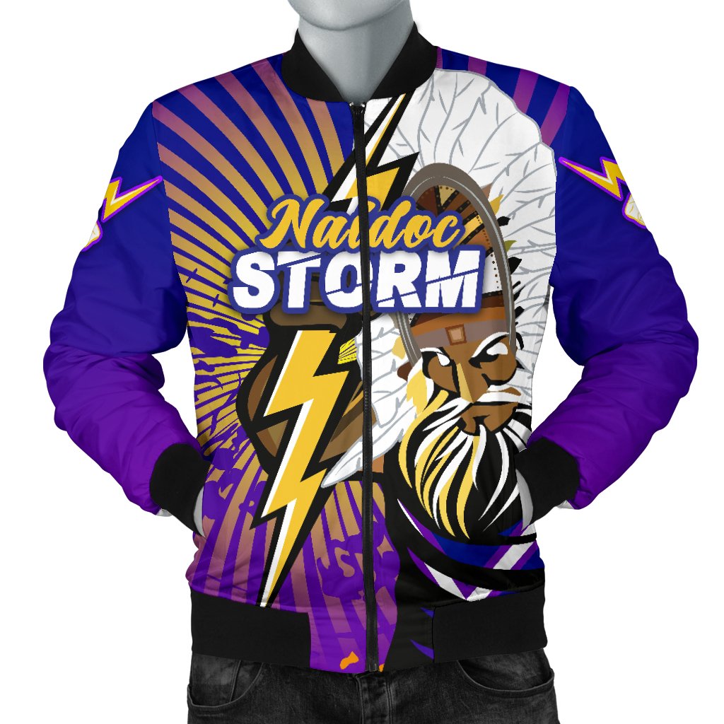 custom-personalised-storm-naidoc-week-mens-bomber-jacket-indigenous-style
