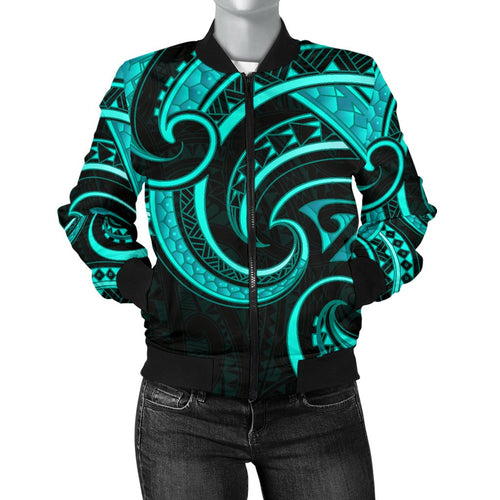 new-zealand-maori-mangopare-women-bomber-jacket-polynesian-turquoise