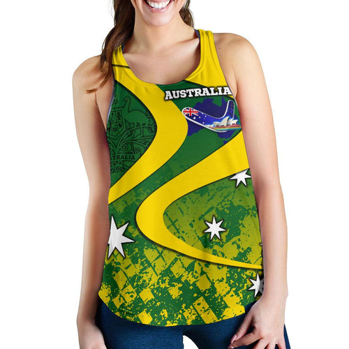 Racerback Tank - Australia National Color Tank Top - Women - Vibe Hoodie