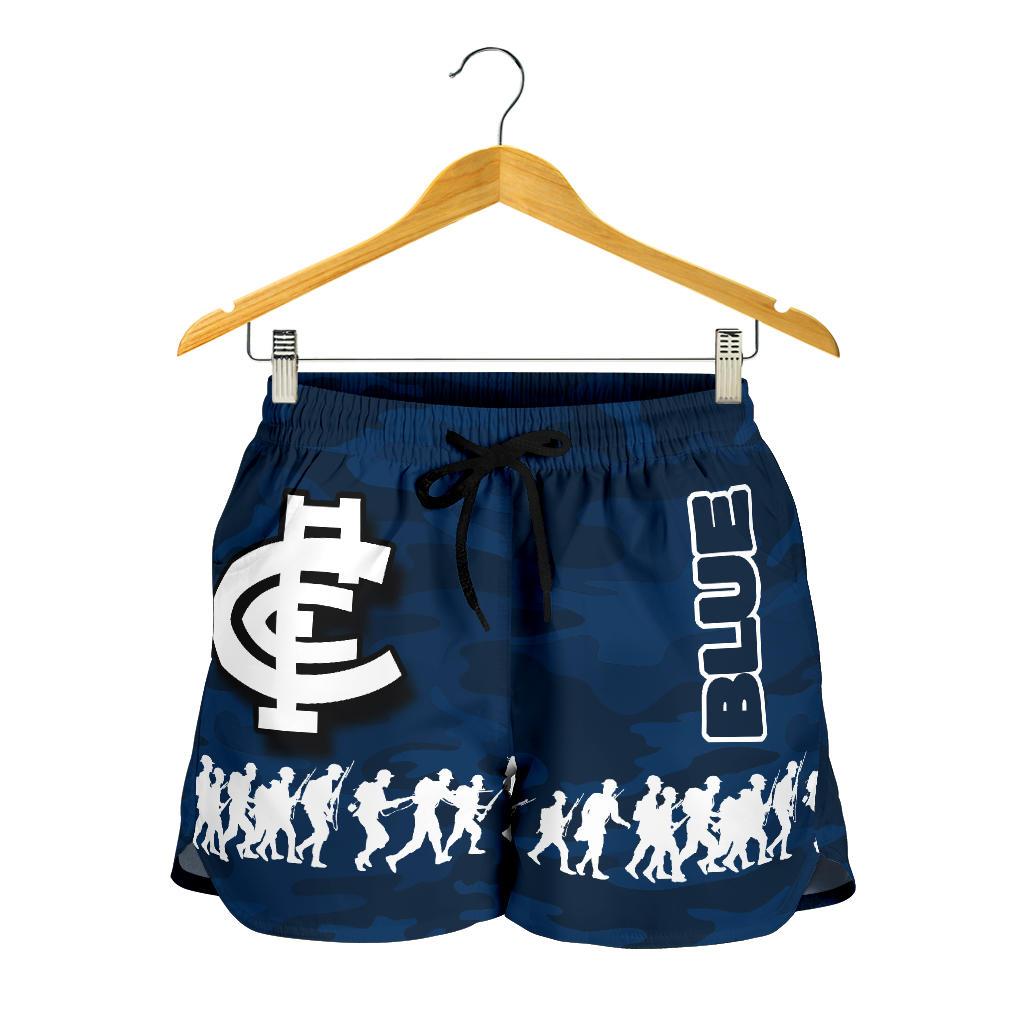 Carlton Blues All Over Print Women's Shorts Anzac Day Army Patterns - Vibe Hoodie