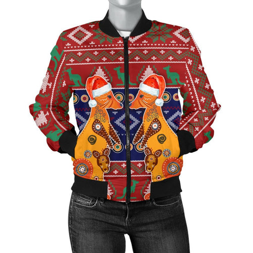christmas-womens-bomber-jacket-mother-kangaroo-in-christmas
