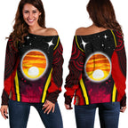 Off Shoulder Sweater - Australian Aboriginal Flags Symbolic Meaning - Vibe Hoodie