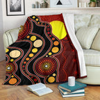 aboriginal-premium-blanket-australia-aboriginal-lives-matter-flag-circle-dot-painting-art