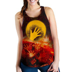 Aboriginal Women's Racerback Tank - Indigenous Flag Hand Art - Vibe Hoodie