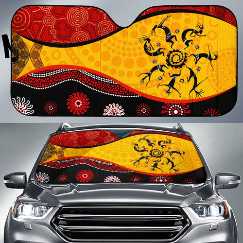 aboriginal-auto-sun-shades-dreamtime-koori-dance-dot-acrylic-paint