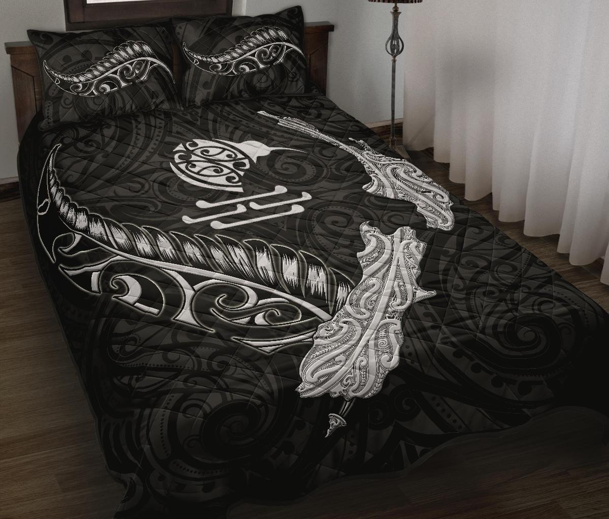 new-zealand-heart-quilt-bed-set-map-kiwi-mix-silver-fern-white