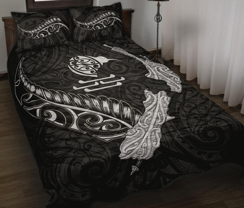 new-zealand-heart-quilt-bed-set-map-kiwi-mix-silver-fern-white