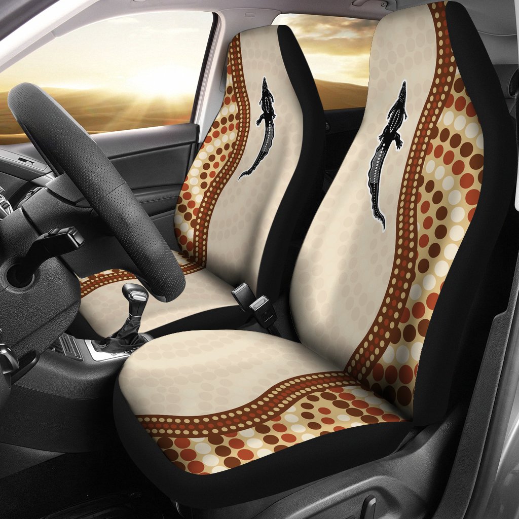 aboriginal-car-seat-cover-dot-painting-crocodile