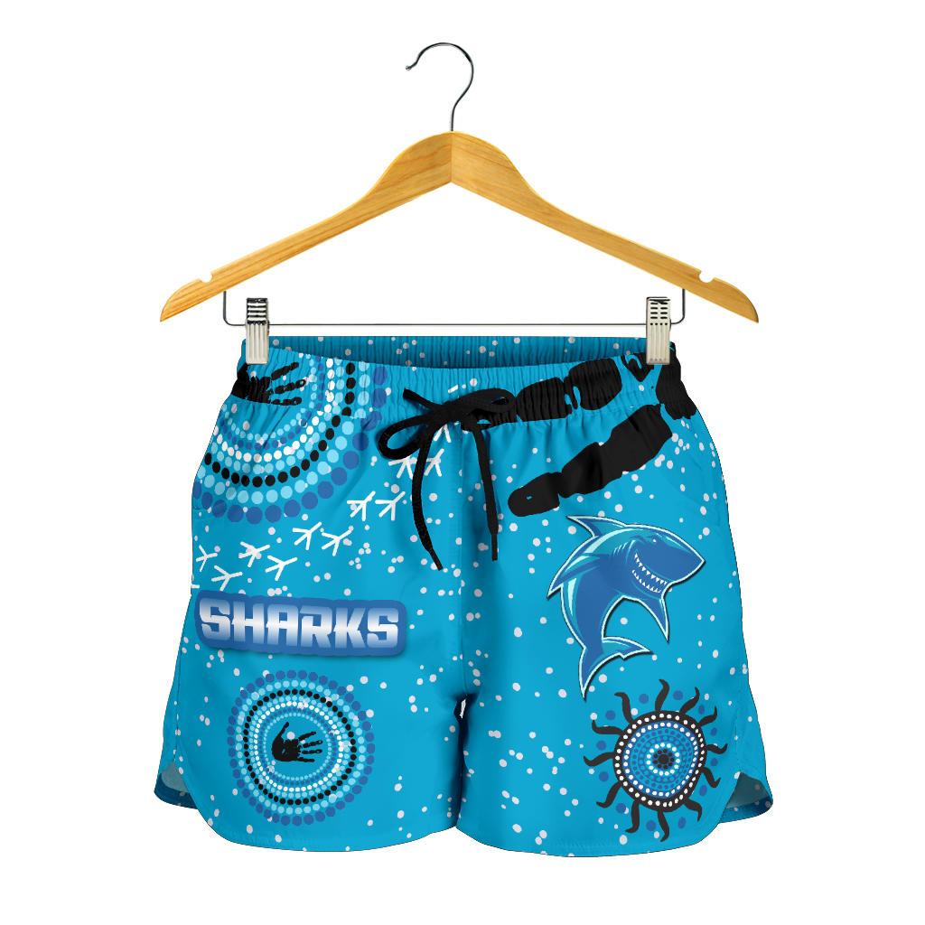 Cronulla Sharks Women Shorts Indigenous Country Style - Vibe Hoodie