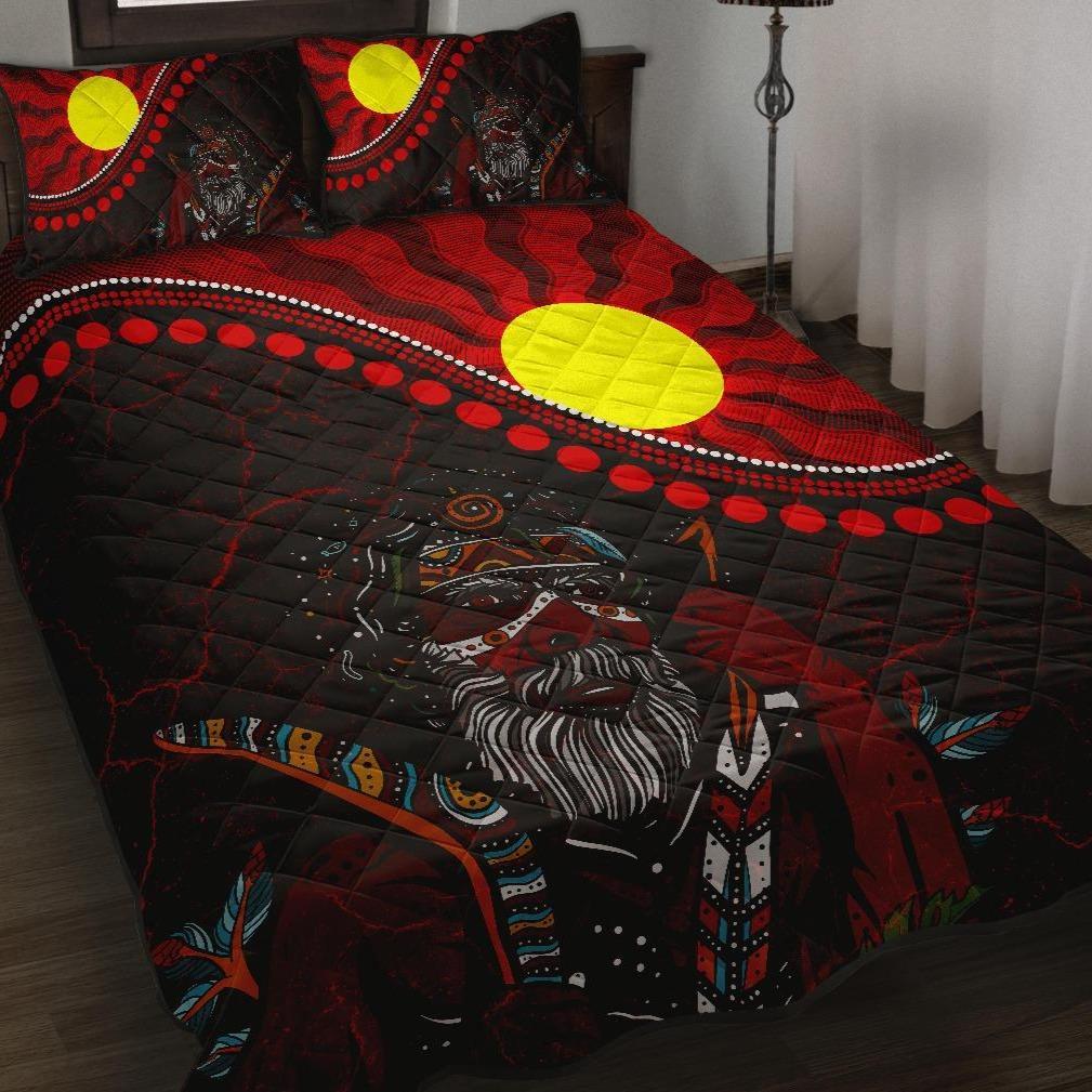 aboriginal-quilt-bed-set-indigenous-people-and-sun