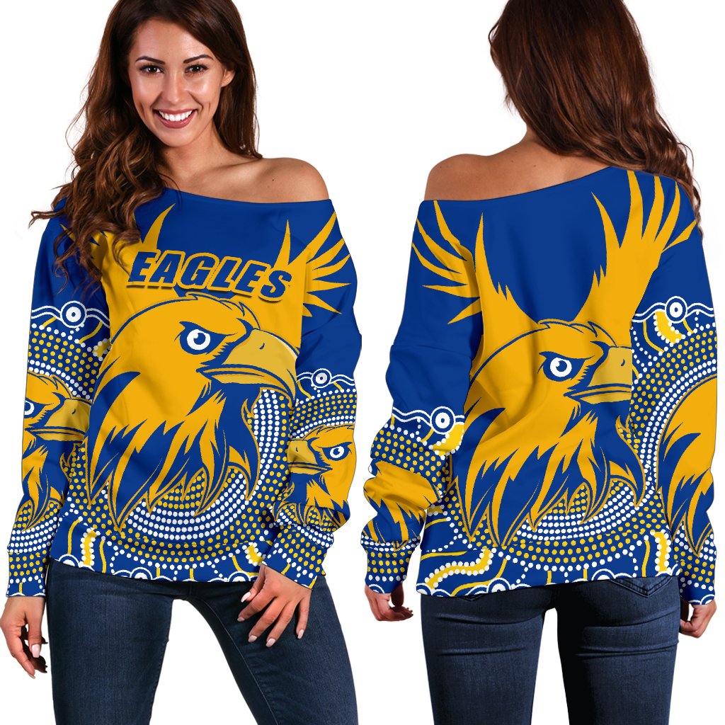 Eagles Off Shoulder Sweater West Coast Mix Indigenous - Vibe Hoodie