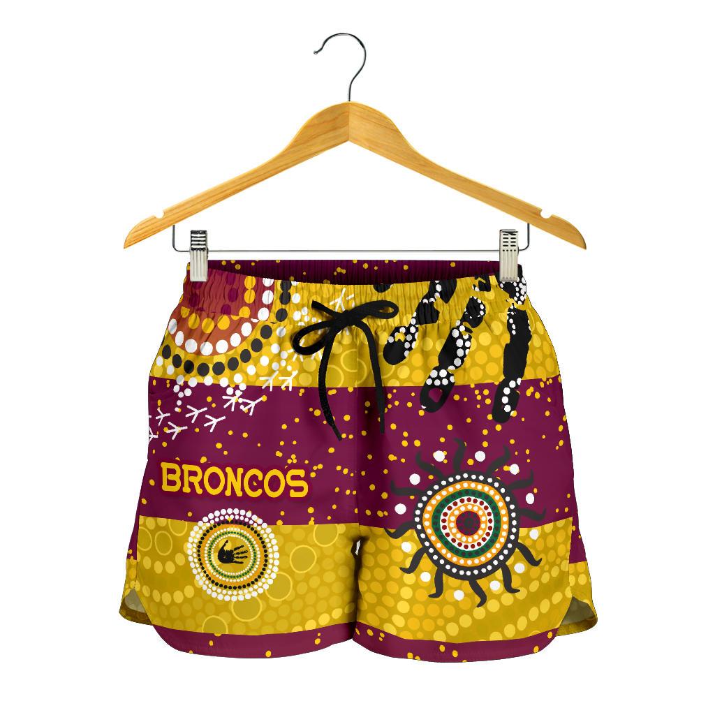 Brisbane Broncos Women Shorts Indigenous Country Style No.1 - Vibe Hoodie