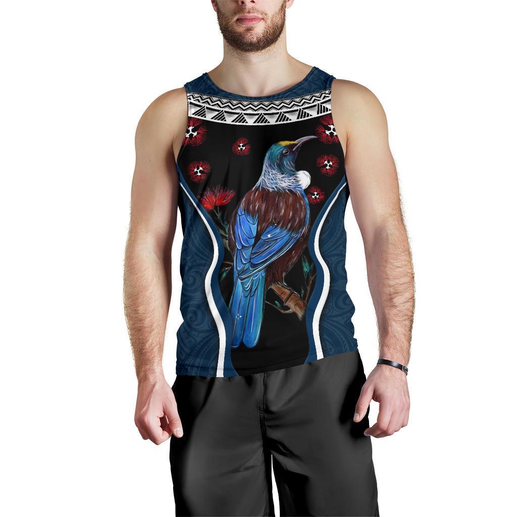 new-zealand-tui-bird-men-tank-top-pohutukawa-navy