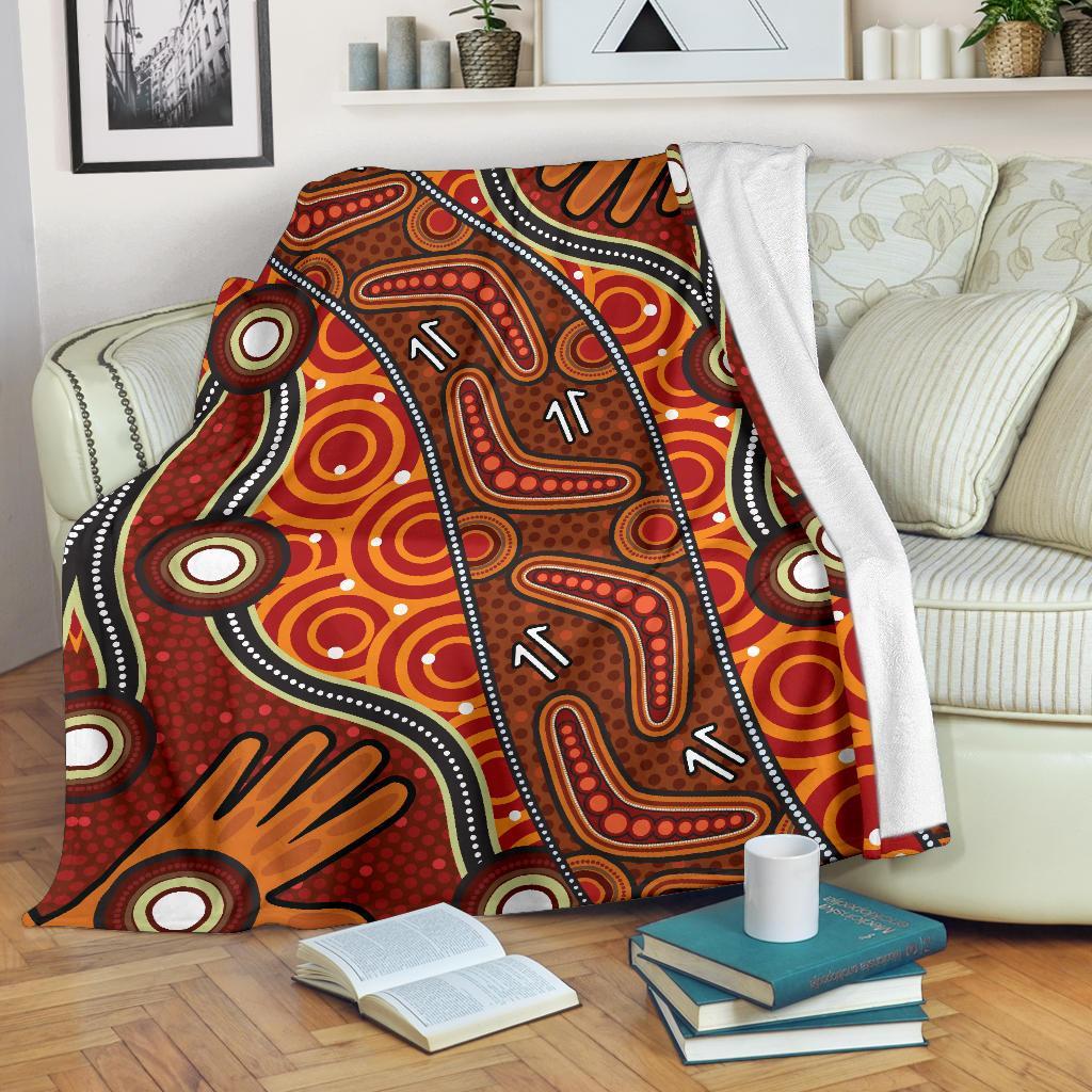 aboriginal-preium-blanket-indegenous-dot-painting-art
