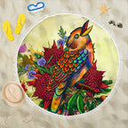 beach-blanket-australia-kookaburra-with-waratah