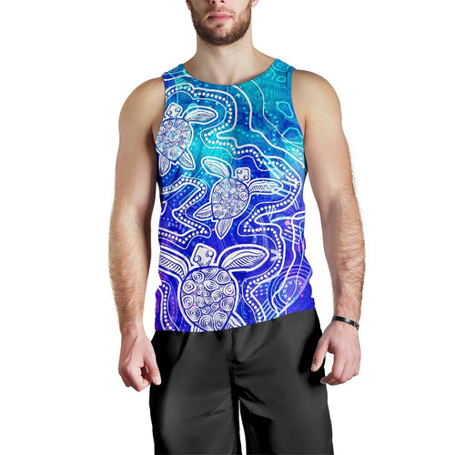 aboriginal-mens-tank-top-sea-turtle-with-indigenous-patterns-blue