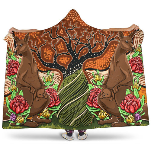aboriginal-hooded-blanket-kangaroo-with-indigenous-tree