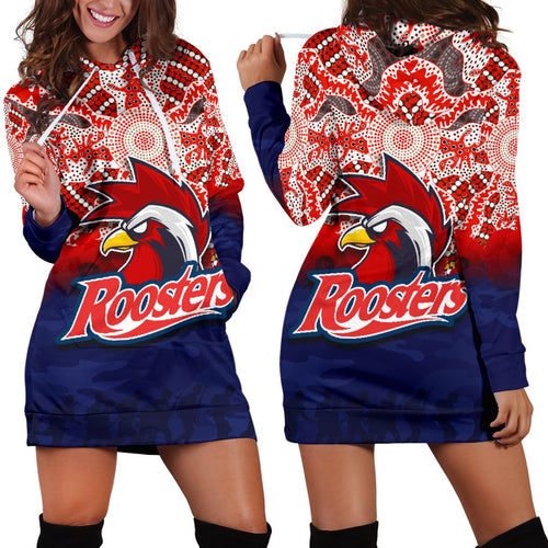 roosters-womens-hoodie-dress-anzac-day-aboriginal