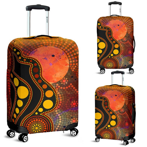 aboriginal-luggage-covers-australia-indigenous-flag-circle-dot-painting-art-golden
