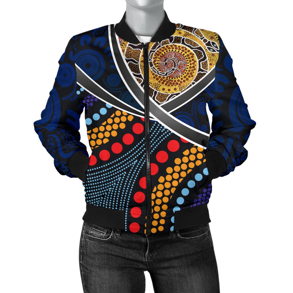 bomber-jacket-aboriginal-dot-panting-art-with-snake