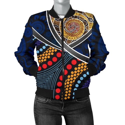 bomber-jacket-aboriginal-dot-panting-art-with-snake