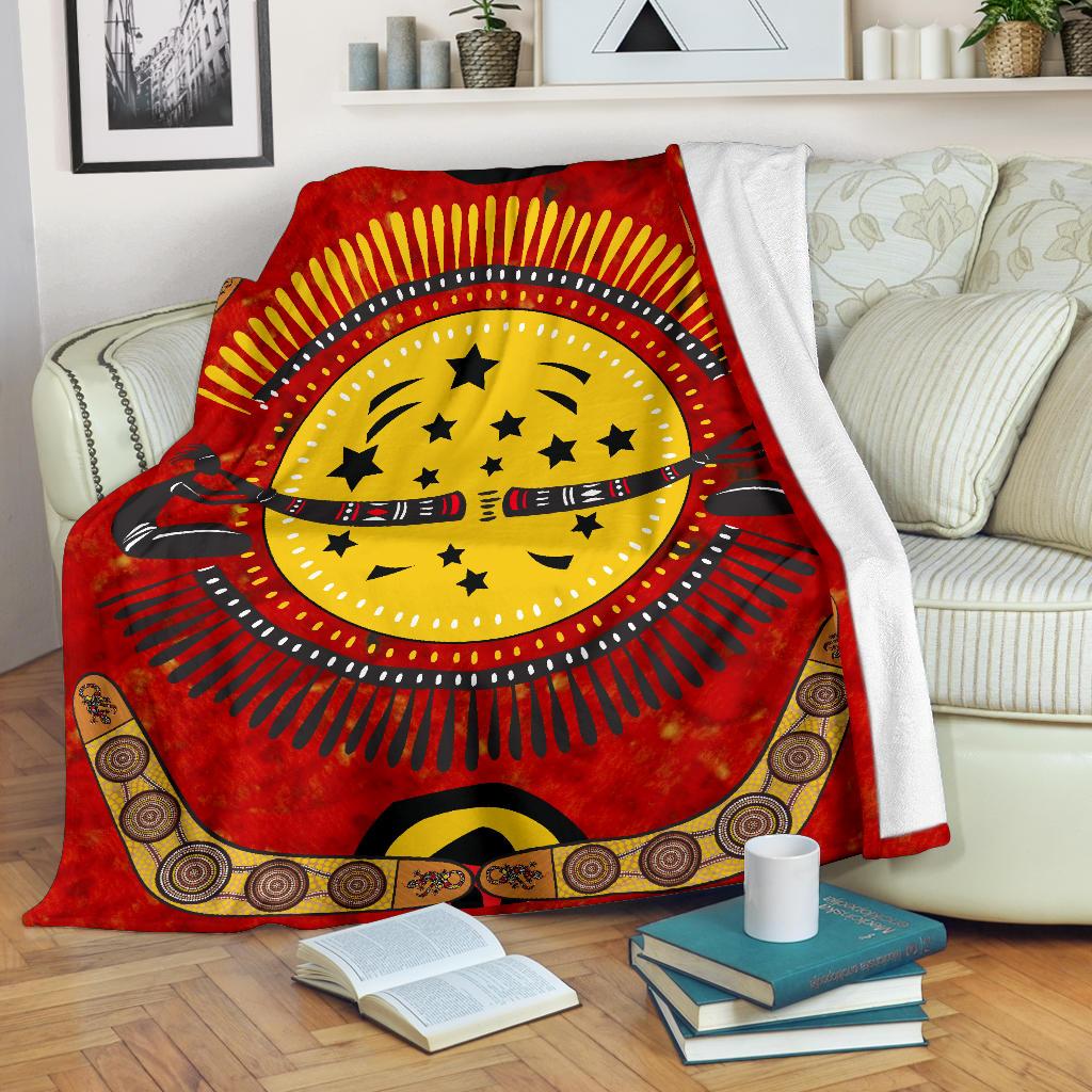 premium-blanket-lizard-and-boomerang-pattern