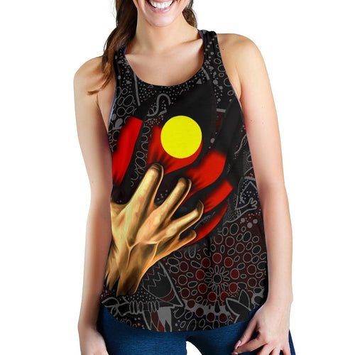Aboriginal Women's Racerback Tank - Aboriginal Blood In Me - Vibe Hoodie