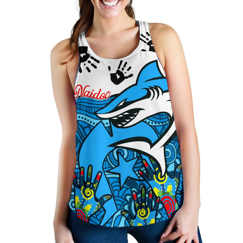 Sharks Naidoc Week Women Racerback Tank Cronulla LT13 - Vibe Hoodie