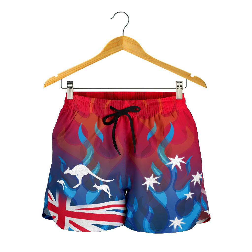 Short - Aus Flag Short Kangaroo Flame - Women - Vibe Hoodie