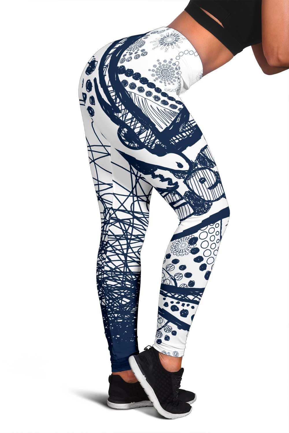 eels-rugby-womens-leggings-line-art-special-version
