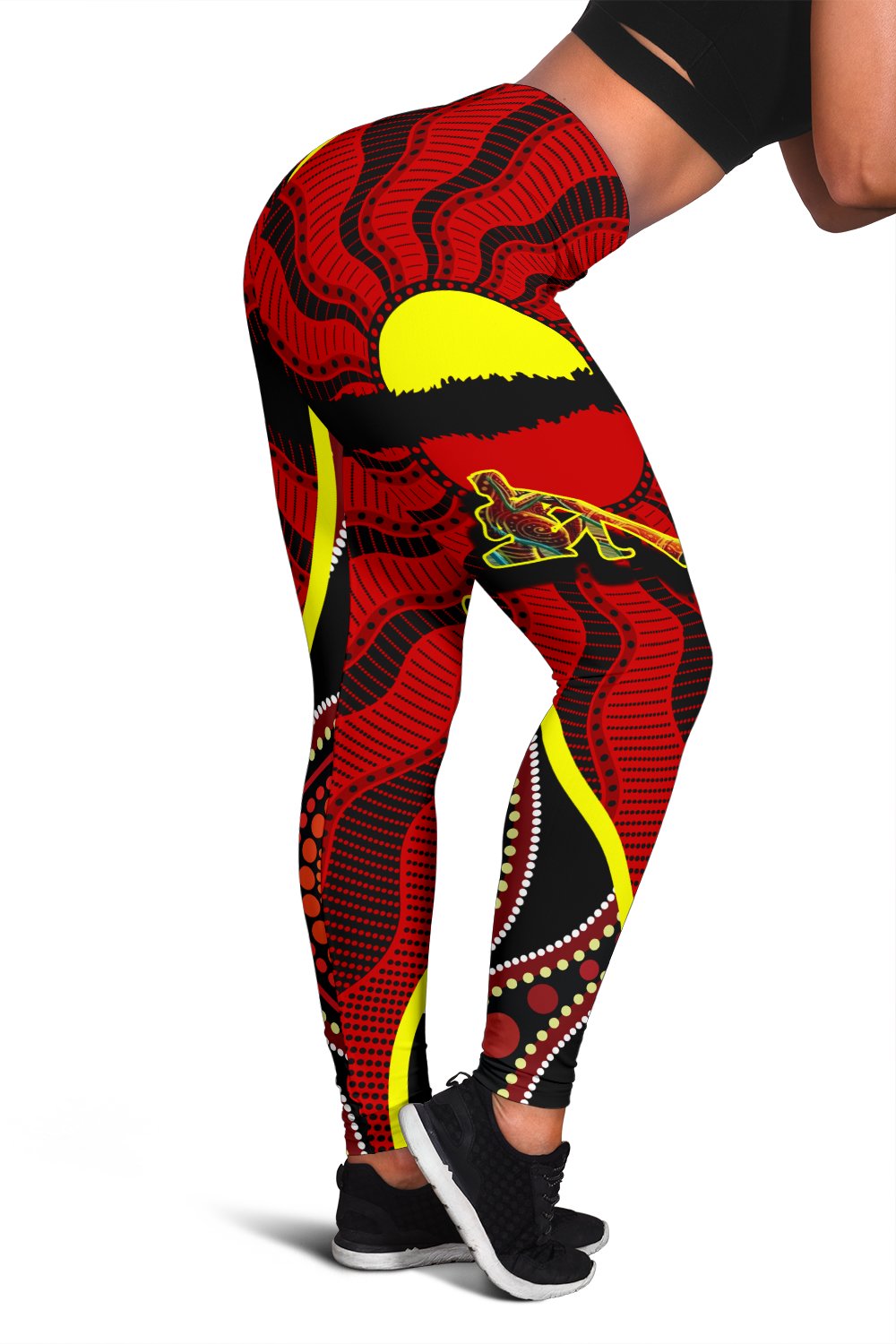 leggings-australia-aboriginal-dots-with-didgeridoo