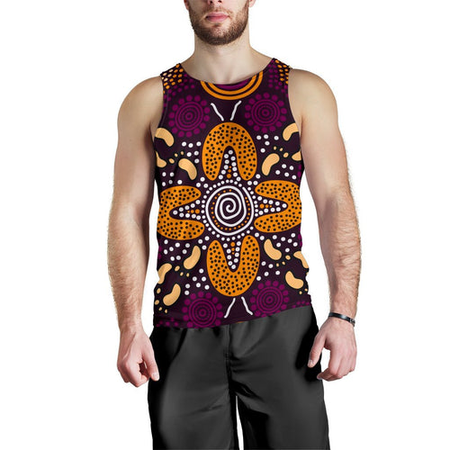 aboriginal-mens-tank-top-flowers-dot-panting-art