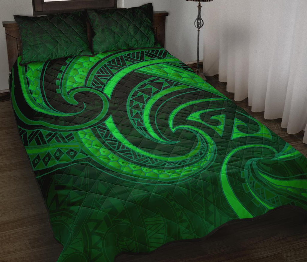 new-zealand-maori-mangopare-quilt-bed-set-polynesian-green