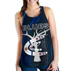 Carlton Women Racerback Tank Blues Free Style Indigenous - Vibe Hoodie