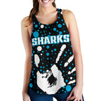 Sharks Indigenous Women's Racerback Tank Minimalism Version - Vibe Hoodie